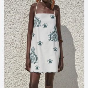 ZARA Embroidered Mini Dress